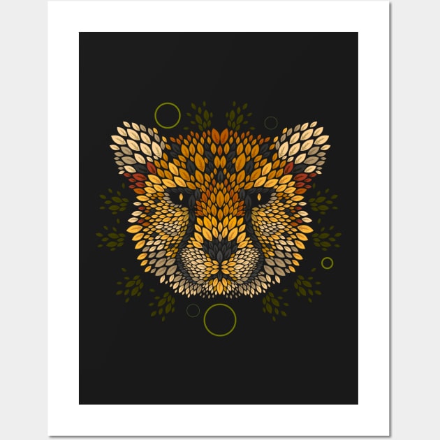 Cheetah Face Wall Art by LetterQ